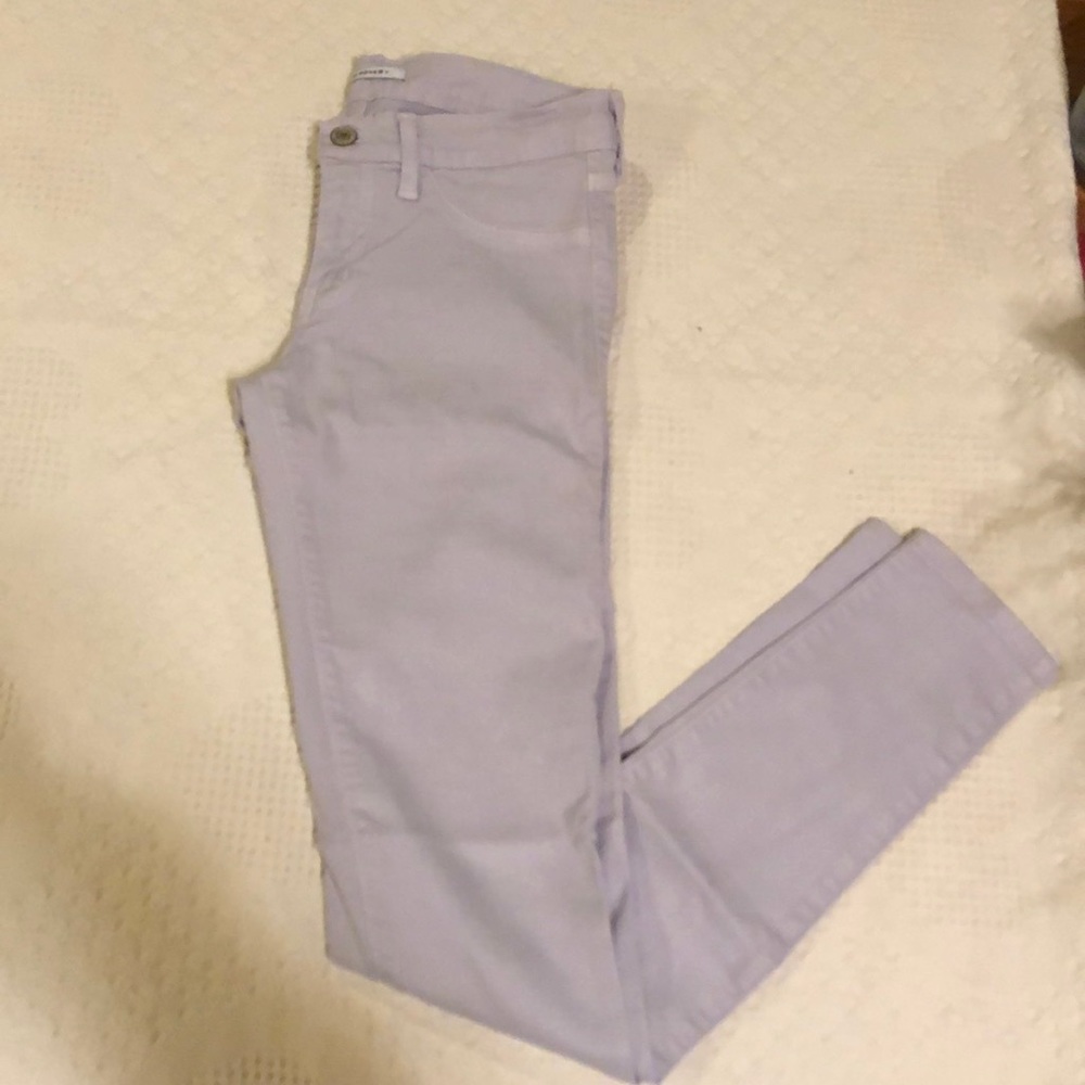 Lavender purple skinny jeans